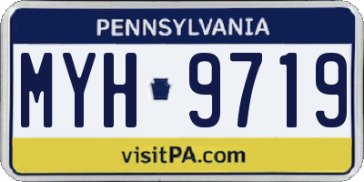 PA license plate MYH9719