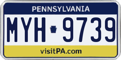 PA license plate MYH9739