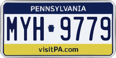 PA license plate MYH9779