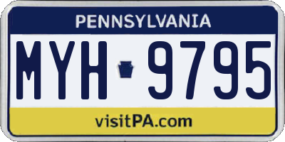 PA license plate MYH9795