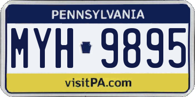PA license plate MYH9895