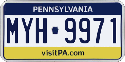 PA license plate MYH9971