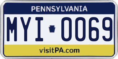 PA license plate MYI0069