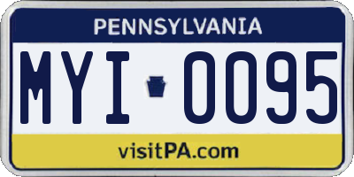 PA license plate MYI0095