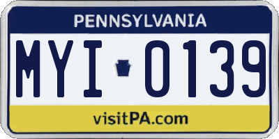 PA license plate MYI0139