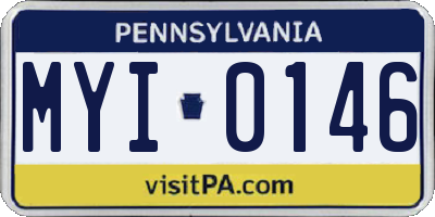 PA license plate MYI0146