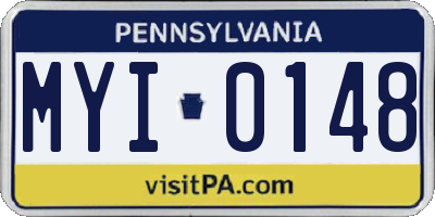 PA license plate MYI0148