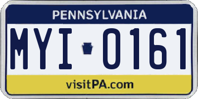 PA license plate MYI0161