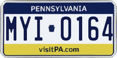 PA license plate MYI0164