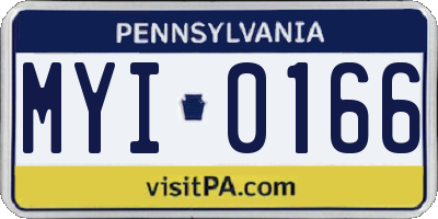 PA license plate MYI0166