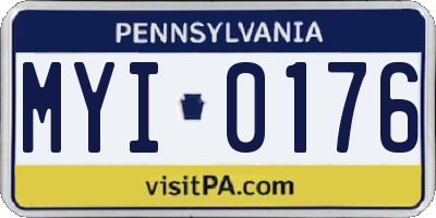 PA license plate MYI0176