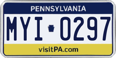 PA license plate MYI0297