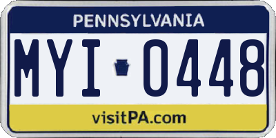 PA license plate MYI0448