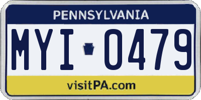 PA license plate MYI0479