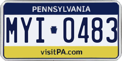 PA license plate MYI0483