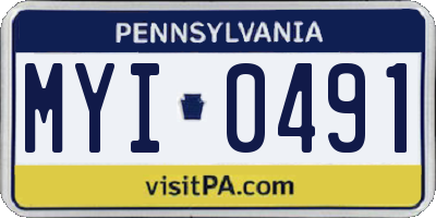 PA license plate MYI0491