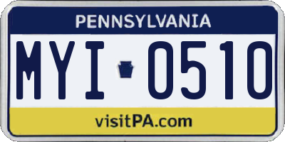 PA license plate MYI0510