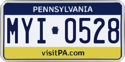 PA license plate MYI0528