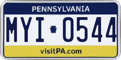 PA license plate MYI0544