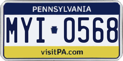PA license plate MYI0568