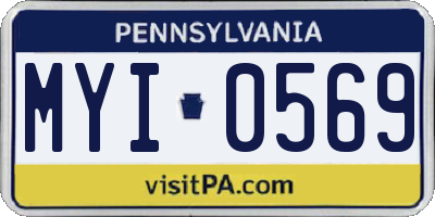PA license plate MYI0569