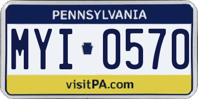 PA license plate MYI0570