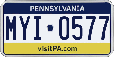 PA license plate MYI0577