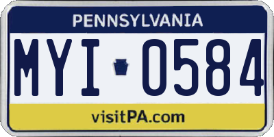 PA license plate MYI0584