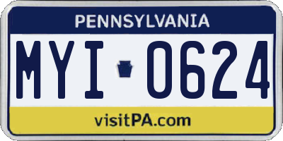 PA license plate MYI0624