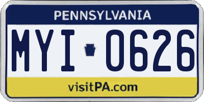 PA license plate MYI0626
