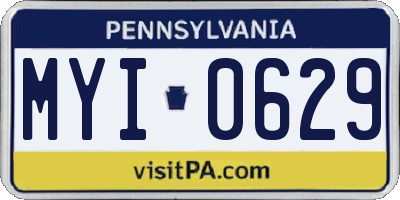 PA license plate MYI0629