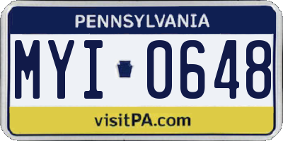 PA license plate MYI0648
