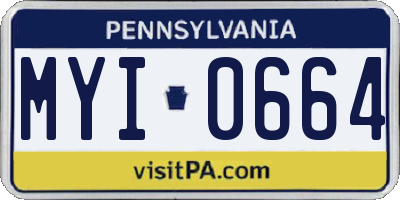 PA license plate MYI0664