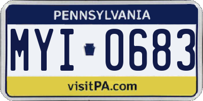 PA license plate MYI0683
