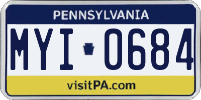PA license plate MYI0684