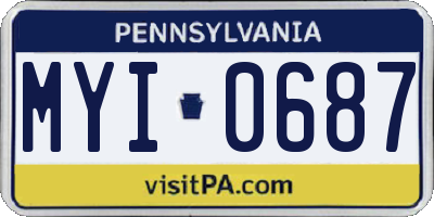 PA license plate MYI0687