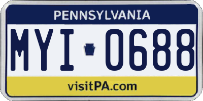 PA license plate MYI0688