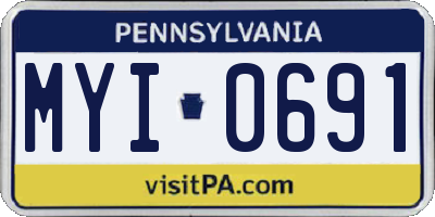 PA license plate MYI0691