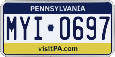 PA license plate MYI0697