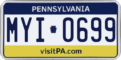 PA license plate MYI0699