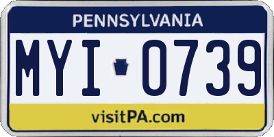 PA license plate MYI0739