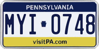 PA license plate MYI0748