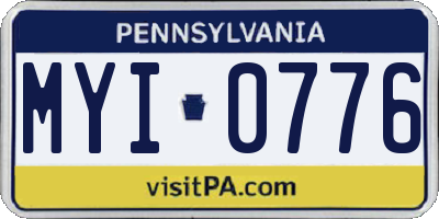 PA license plate MYI0776