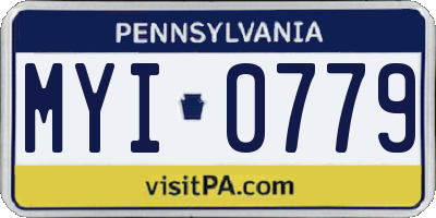 PA license plate MYI0779