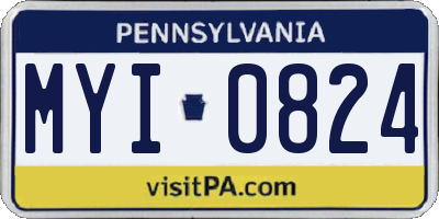 PA license plate MYI0824