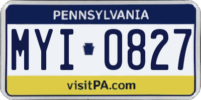 PA license plate MYI0827