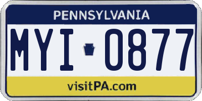 PA license plate MYI0877