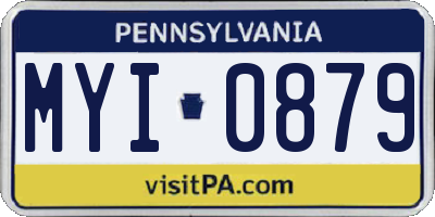 PA license plate MYI0879