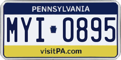 PA license plate MYI0895