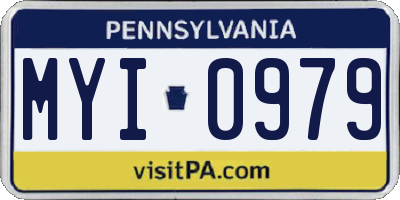 PA license plate MYI0979